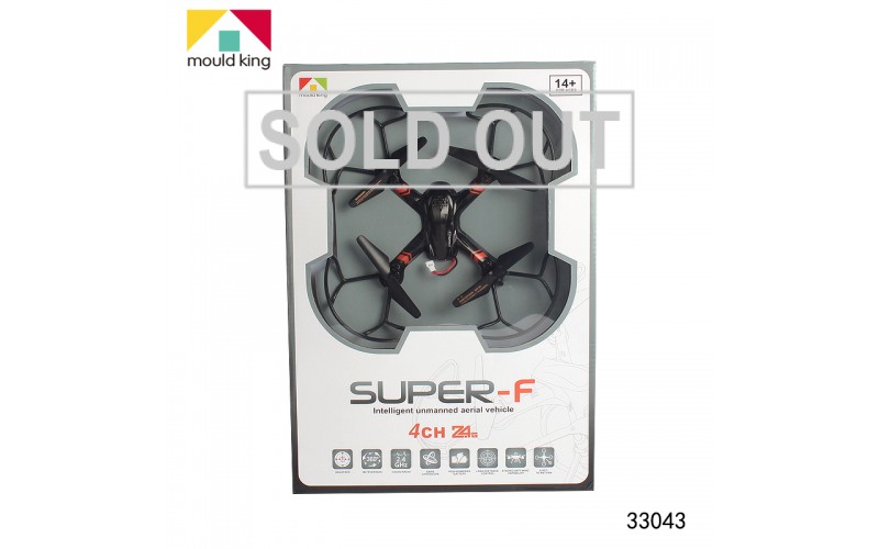 Mould King Super-F 33043 2.4GHz 6-axis RC Quadcopter with Barometer Altitude Hold (Black/White)
